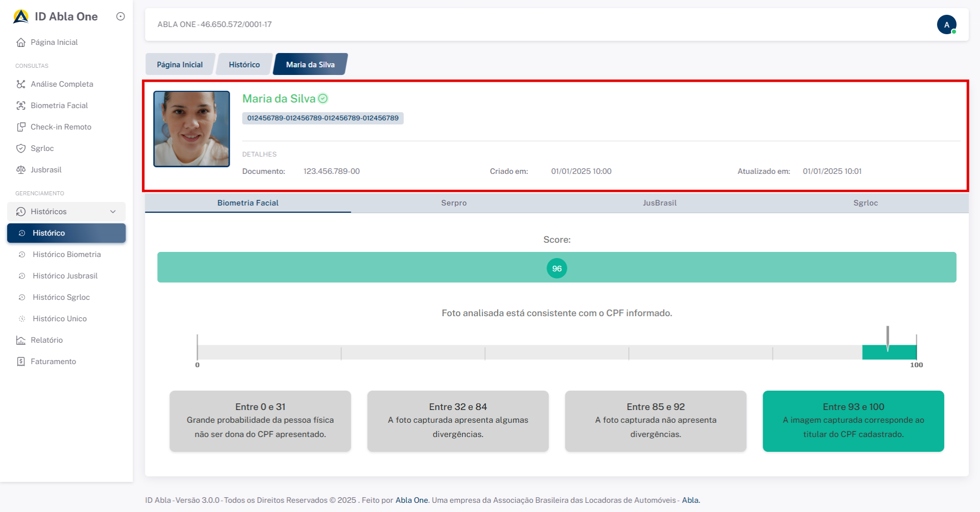 Tela inicial do sistema