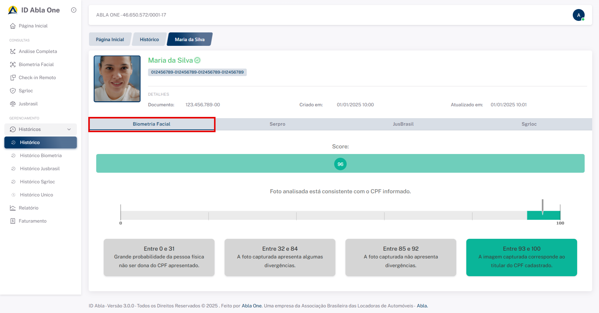 Tela inicial do sistema