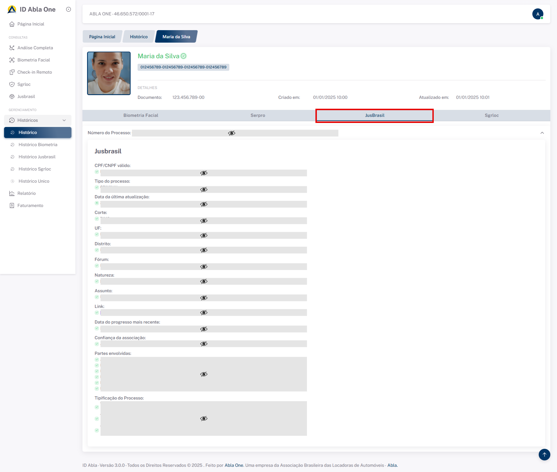 Tela inicial do sistema