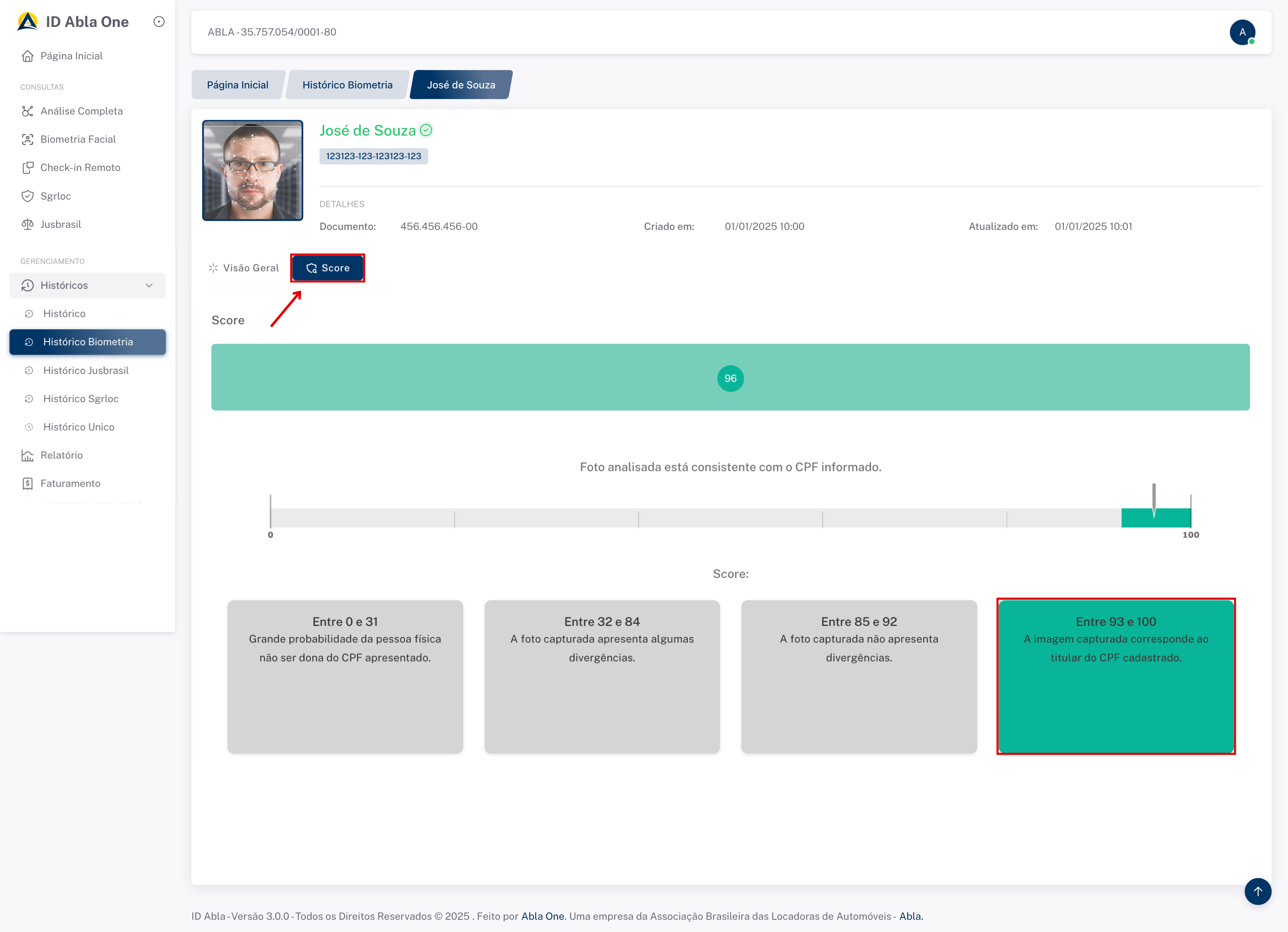 Tela inicial do sistema