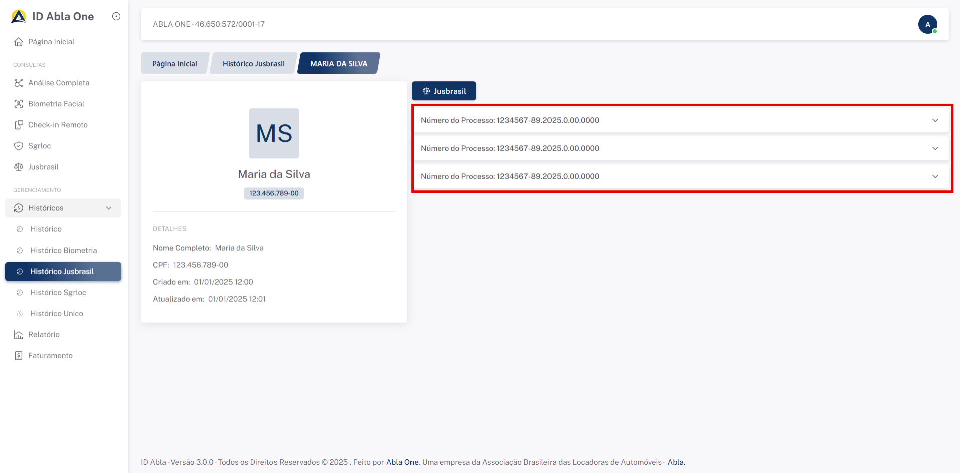 Tela inicial do sistema
