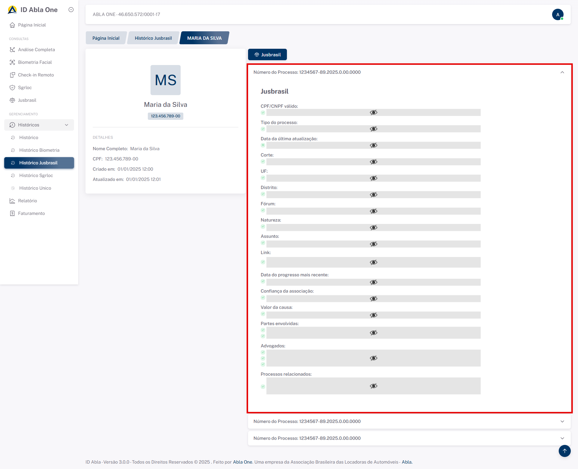 Tela inicial do sistema